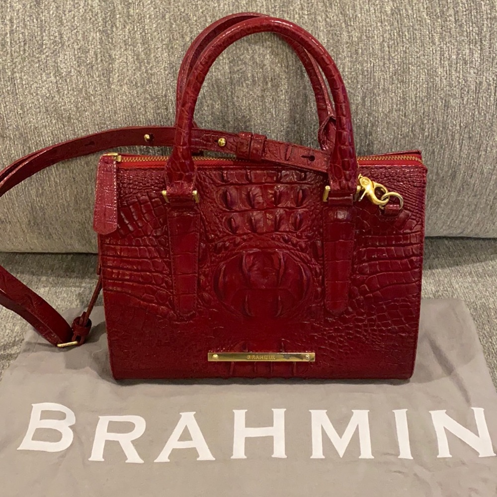 VGUC Authentic Red Brahmin Satchel